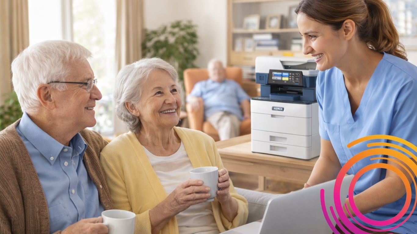Businesswoman reading sustainability and green governance policy in a natural outdoor setting